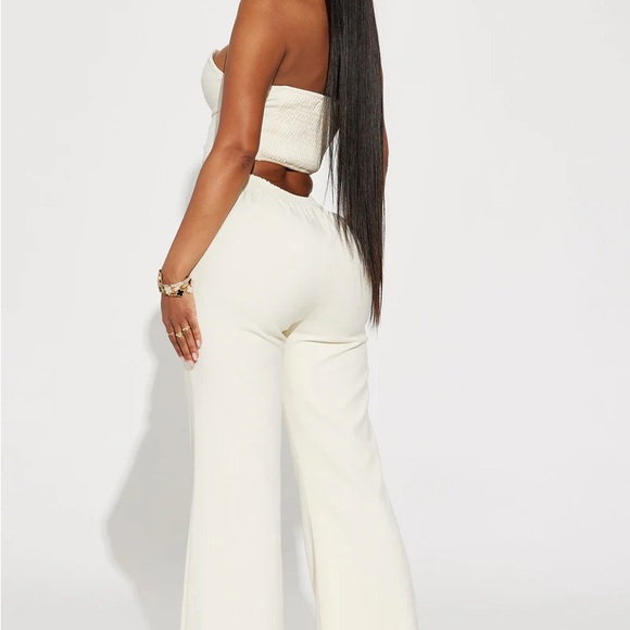 New:::fashion nova two piece cream pantsuit cream size 2x - Picture 4 of 4